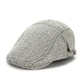 Casquette plate d'été pour hommes avec motif géométrique de losanges noirs et blancs - Géométrique
