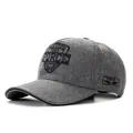 Cappellino da baseball in lana uomo con ricamo New York 1985 grigio invernale - Regolabile / grigio scuro