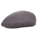 Detail of dark grey breathable mesh fabric and texture on the flat cap for men - One Size (58) / Gray