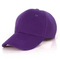 Casquette de baseball en coton violet foncé classique avec structure à six pans - Réglable / Violet