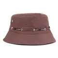 Sombrero de sol plegable marrón café con cuerda deportiva y rejillas de ventilación - M (56-58cm) / café