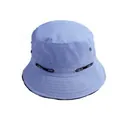 Light blue outdoor sun hat with black Sport strap and breathable metal eyelets - M (56-58cm) / Blue