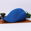 Royal blue breathable mesh beret cap for men, lightweight summer outdoor sun hat - One Size 58cm / Blue
