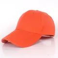 Casquette de baseball classique en coton orange vif avec sangle réglable et respirante - Réglable / Orange