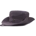 Détail du chapeau de soleil avec œillets d'aération latéraux et cordon coupe-vent réglable - M(56-58cm) / Gris