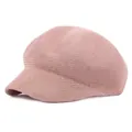 Pink woven baker boy cap for women featuring breathable mesh texture and casual style - M / Pink
