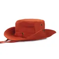 Chapeau de soleil orange vif avec cordon réglable et évents pour sports de plein air - M(56-58cm) / Orange