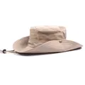 Khaki outdoor sun hat with breathable mesh and adjustable windproof strap for hiking - 55-59cm / Beige