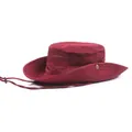 Chapeau de soleil extérieur bordeaux avec maille respirante et cordon coupe-vent réglable - 55-59cm / Bordeaux