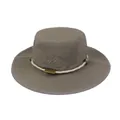 Outdoor sun protection bucket hat in dark coffee with wide brim and chin strap - One Size / Army Green