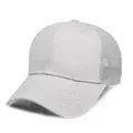 Classic white mesh trucker hat with breathable panels and pre-curved brim for summer - Gray