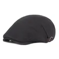 Breathable black mesh ivy cap for men with adjustable metal buckle closure and side strap - Adjustable / Black