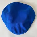 Classic royal blue wool blend newsboy flat cap for casual style and outdoor wear - Plain / Sapphire Blue