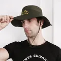 Détail du chapeau de soleil vert armée avec mesh respirant et aération latérale - Taille unique / Vert Militaire