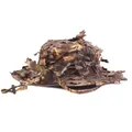 Cappello boonie mimetico 3D ghillie con foglie realistiche e cinturino sottogola regolabile - Taglia unica / Caffè