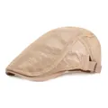 Béret en maille kaki respirant pour hommes et femmes pour la protection solaire d'été - Réglable / Beige