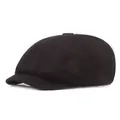 Casquette gavroche noire classique pour hommes et femmes en sergé de coton durable - Taille Unique(Élastique) / Noir