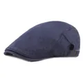 Détail de la texture en coton bleu marine et de la boucle de réglage en métal de la casquette - Réglable / Bleu marine