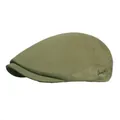 Béret vintage vert olive pour hommes et femmes avec logo Carma sur le côté - M (56-58cm) / Vert Militaire