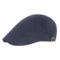 Classic dark blue adjustable beret cap with metal buckle and premium cotton finish - Adjustable / Navy Blue