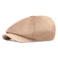 Khaki mesh flat cap with breathable sun protection fabric and structured visor - M(56-58cm) / Khaki