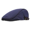 Verstellbare dunkelblaue Schiebermütze für Damen und Herren mit Vintage-Metallschnalle Textur - Verstellbar / Marineblau