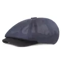 Berretto in rete blu scuro con visiera nera per protezione solare estiva fresca - M(56-58cm) / Blu navy