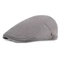 Gorra clásica gris carbón para hombre y mujer con hebilla de metal ajustable - Ajustable / Gris