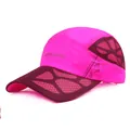 Casquette de baseball rose et violette en maille respirante pour sport en plein air - Réglable / Rose Rouge