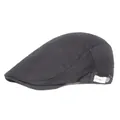 Béret noir classique pour hommes et femmes avec étiquette latérale colorée Experience - Réglable / Noir