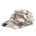 Classic jungle camouflage cotton baseball cap with a structured six-panel design for men - Adjustable / Light Blue