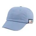 Casquette de baseball bleu clair avec patch point d'interrogation et visière courbée - Bleu