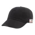 Casquette de baseball en coton noir avec écusson minimaliste point d'interrogation - Noir