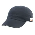 Casquette de baseball en coton bleu marine pour hommes et femmes avec patch latéral - Bleu marine