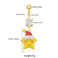 Piercing de ombligo de titanio con estrella dorada y gorro de Papá Noel - Estilo Estrella con Gorro de Navidad (24092502-3)