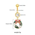 Piercing de ombligo de titanio dorado con colgante de corona navideña de colores - Estilo Corona de Navidad (24092502-5)