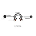 Gothischer schwarzer Fledermaus-Piercing-Schmuck mit orangefarbenem Edelstein - Fledermaus Oranger Zirkon Stil (IN24120902-2)