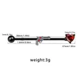Black industrial barbell earring featuring a silver pistol charm and red heart gemstone - Heart and Pistol Pendant Style (IN24122801-3)