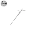 Macro-opname van 316L chirurgisch stalen piercingnaald met 0,8 mm en 0,5 mm markeringen - Ultrafijne Naaldstijl (316PGP002-S0805)