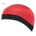 Cupola wave in seta rossa per uomo con ampia fascia elastica nera per una tenuta sicura - Taglia unica / Rosso