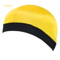 Cuffia wave in seta gialla con ampia fascia elastica nera per acconciatura - Taglia unica / Giallo