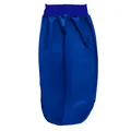 Solid royal blue long satin sleep bonnet with wide elastic band for long hair protection - Sapphire Blue