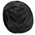 Waterproof windproof thickened winter hood with fleece lining and adjustable drawstring - One Size / Solid Black