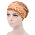 Turbant bohème à imprimé mandala orange avec doublure douce pour femmes actives - Mandala Orange Jaune (YH-5)