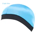 Cuffia in seta azzurra per onde e protezione capelli con fascia elastica - Taglia unica / Blu Lucido