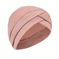 Damen Turban Hut in Altrosa mit modischem Falten-Design und gekreuzter Stirnpartie - Einheitsgröße / Altrosa