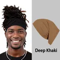Detail of deep khaki multifunctional elastic headwear and black stretch headband for adults - Dark Khaki