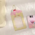 Süßer Fotokartenhalter aus PVC im Sahnetorten-Design mit rosa Akzenten und Goldkette - Sahnetorten-Stil (Gelb) / Gelb