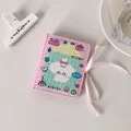 Dettaglio del raccoglitore per foto in pelle PU rosa con chiusura a nastro decorativo - Solo Copertina Singola / Guscio Rosa