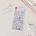 Dettagli di adesivi a stella 3D colorati per scrapbooking e decorazione cover fai-da-te - Pentagramma